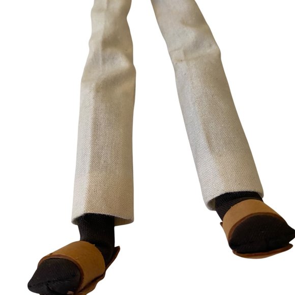 Vintage Handmade Curacao Black Dolls Cloth Folk Couple Floral Outfits Poseable - Picture 14 of 16